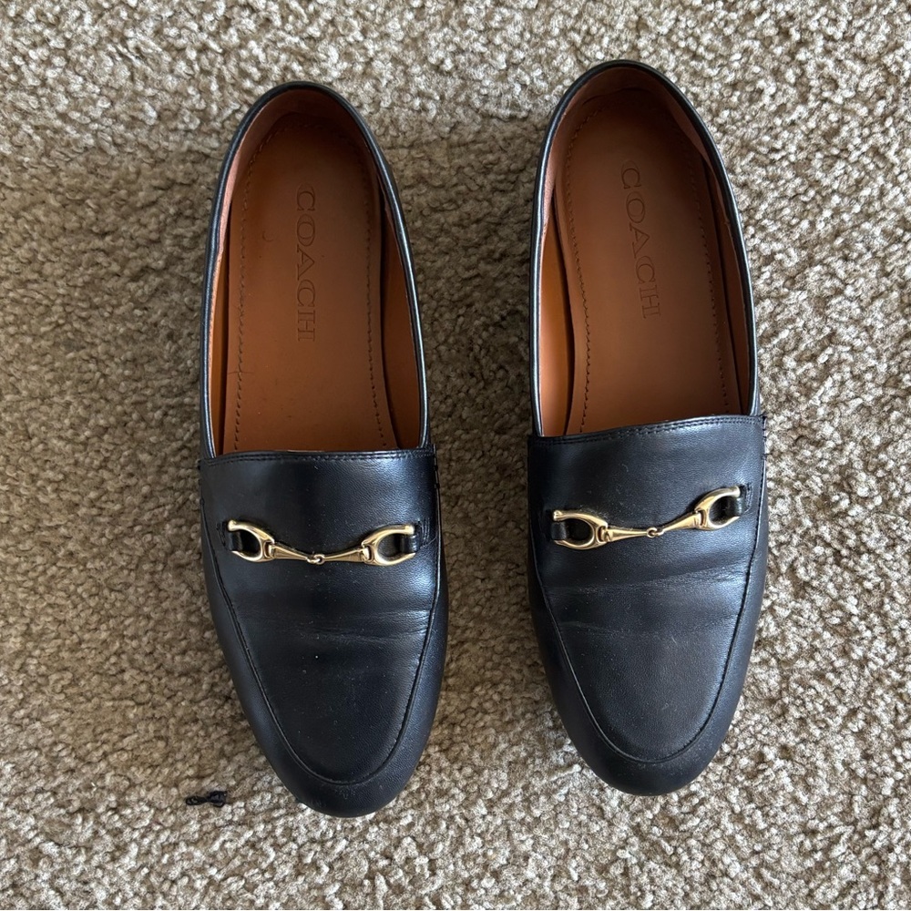 Black Coach Horsebit Loafer